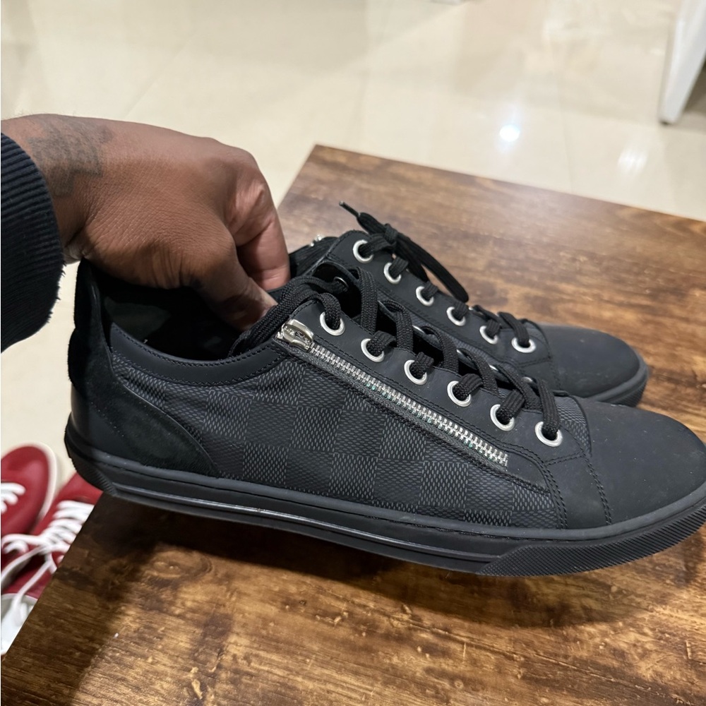 Louis Vuitton Black Sneakers with Classic Design